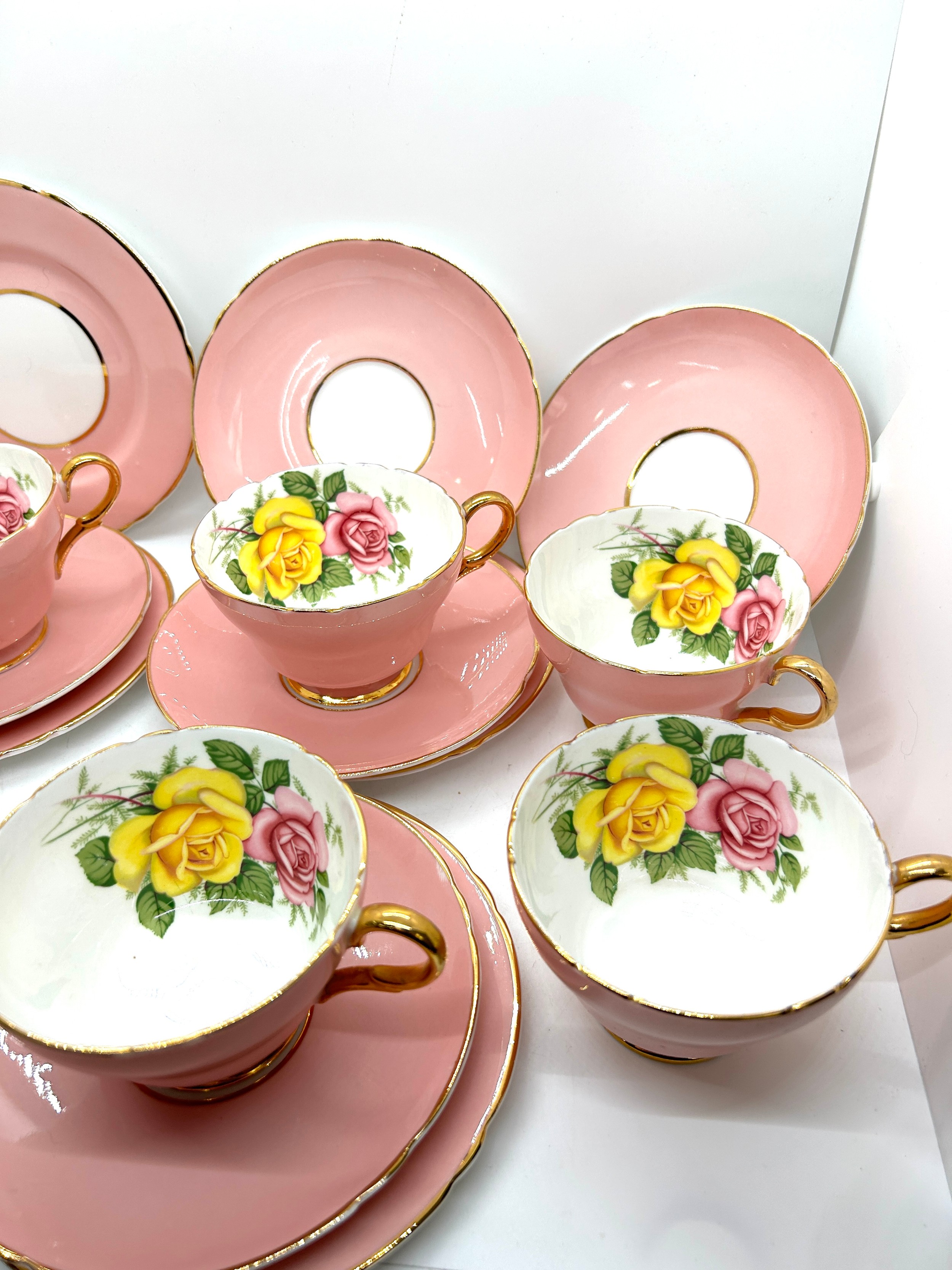 Five Shelley 2nd's trio sets along with extra cup and saucer - Image 2 of 5