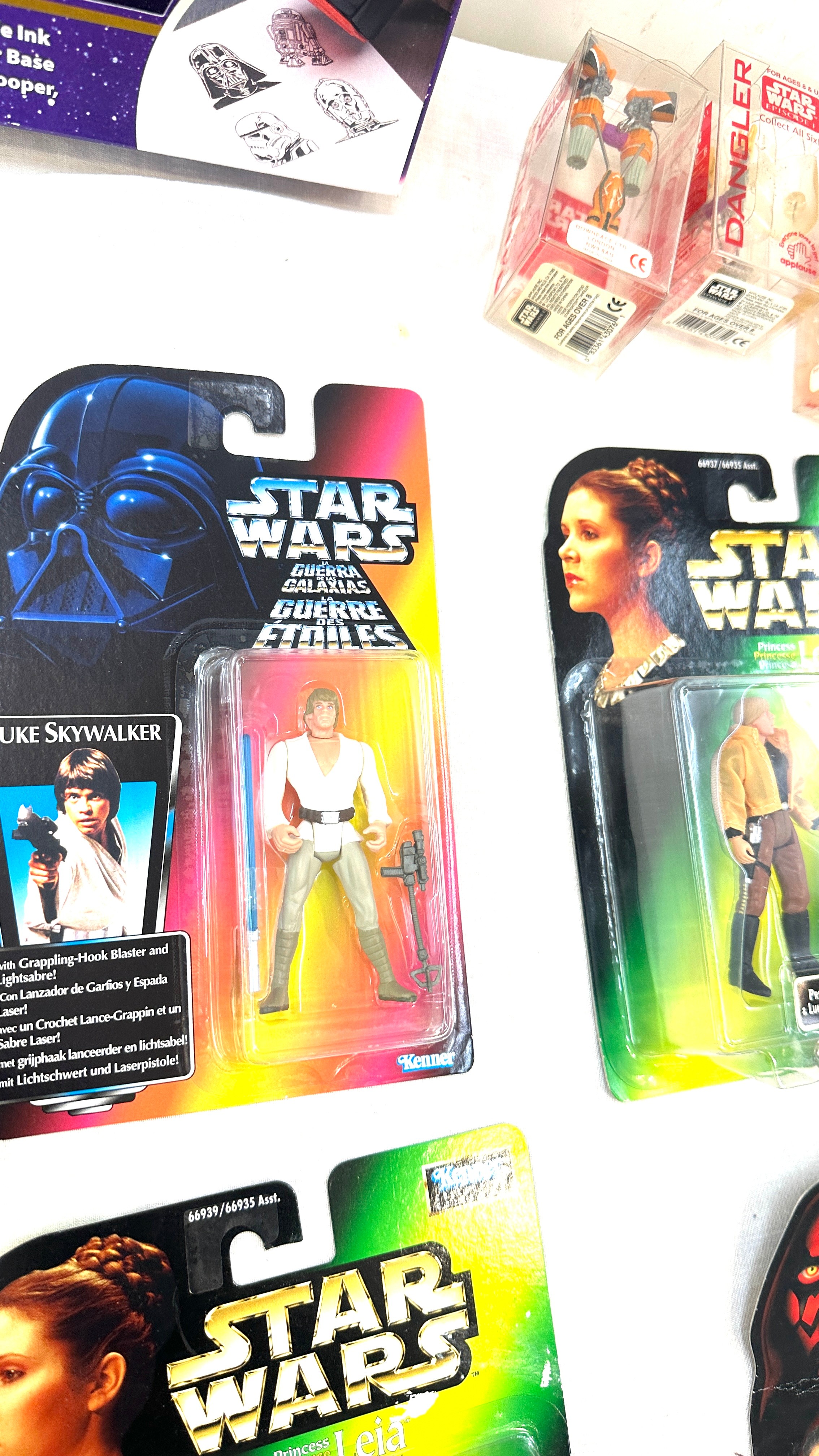 Star Wars 4 figure stampers, Kenner Star Wars figures Leia, Luke Skywalker, Princess Leia and - Bild 7 aus 8
