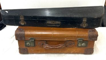 Vintage violin case and a travel case