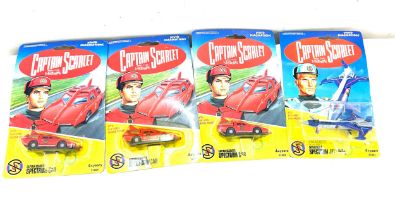 Captain Scarlet vehicles in original packaging to include Spectrum Car x 3, Spectrum Jet Liner