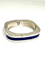 Vintage mexico silver & enamel cuff bangle hallmarked 950 TH -207 Mexico weight 85g