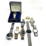 Selection of vintage & later gents wrist watches all untested