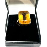 9ct gold citrine ring weight 5.5g