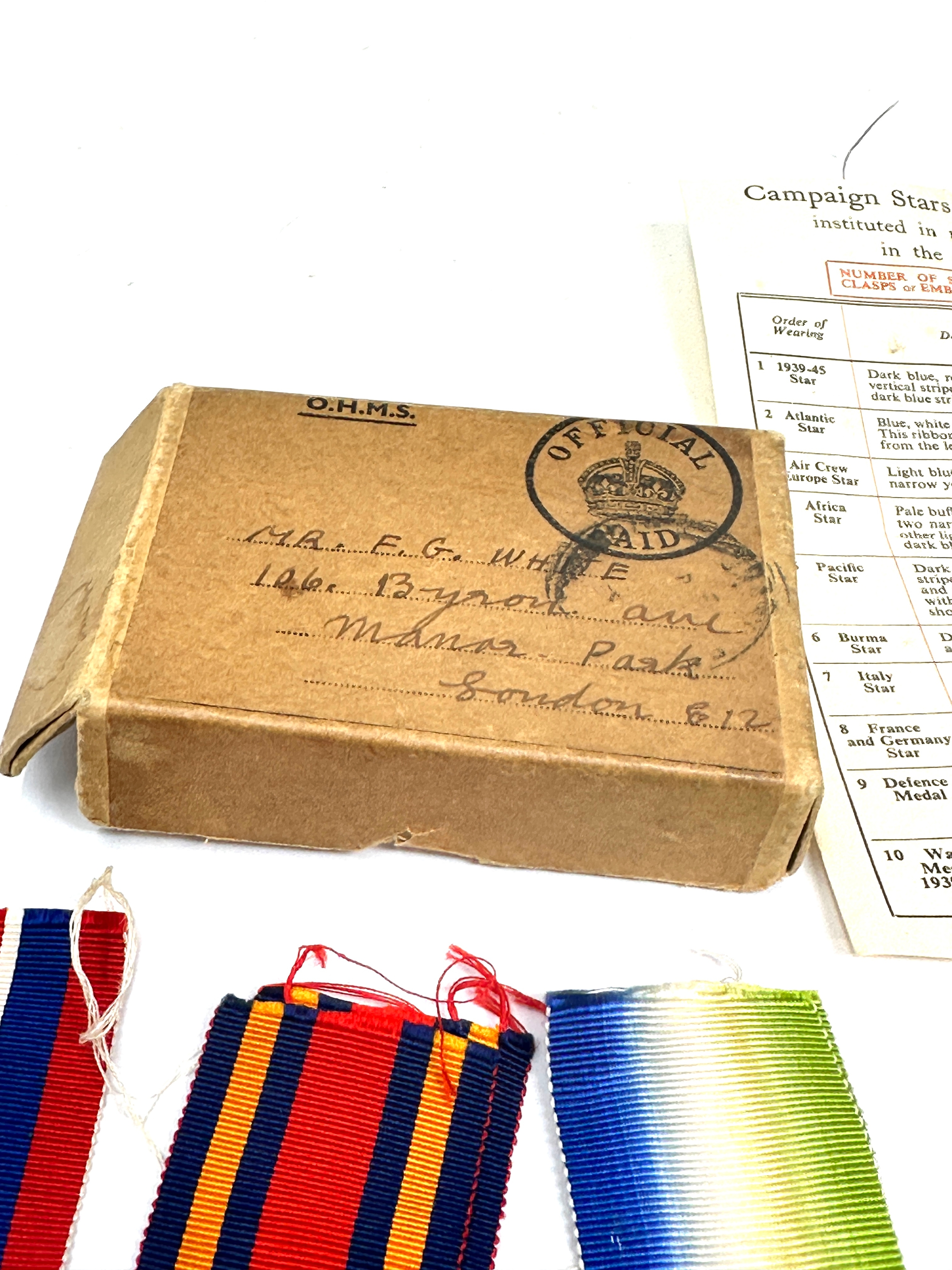 Boxed ww2 atlantic star medal group - Image 2 of 4