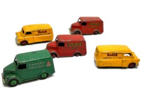 Selection of Dinky vans dunlop ,kodak chivers