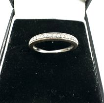 9ct white gold diamond half eternity ring weight 1.9g