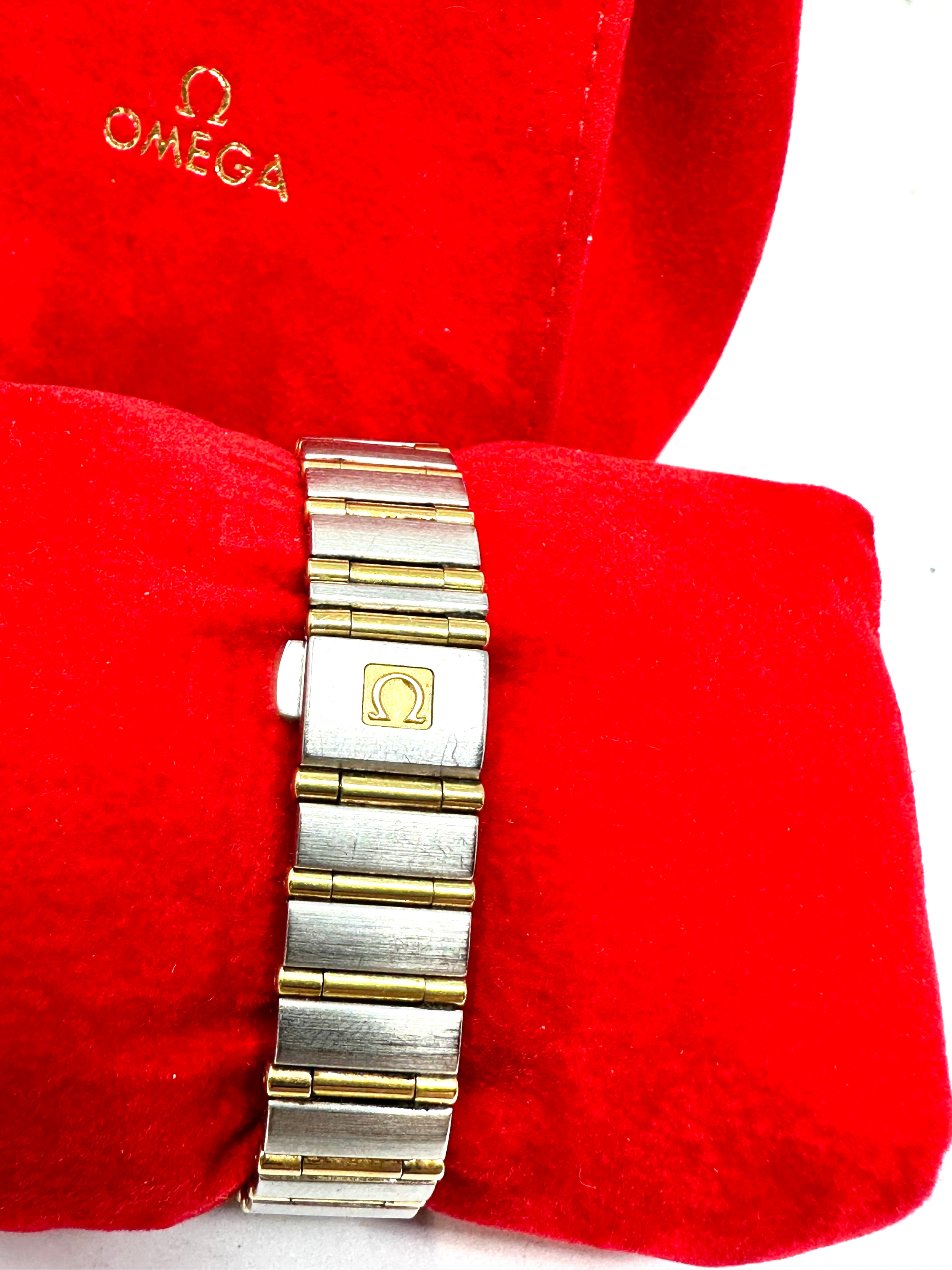 Omega constellation ladies WristWatch 18k/SS Quartz movement the watch is ticking original bag & 3 - Image 4 of 7