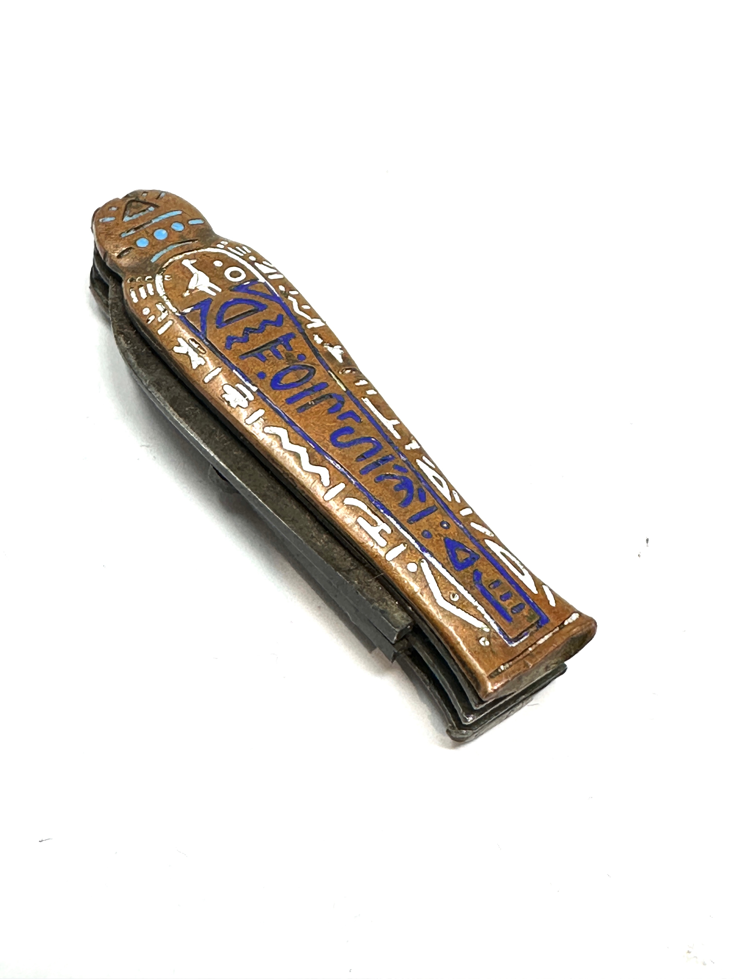 Vintage enamel egyptian revival pen knife - Image 2 of 4