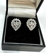 Fine 9ct gold diamond earrings weight 4.5g