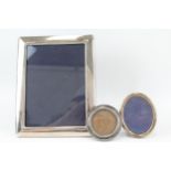 3 x .925 sterling silver photograph frames