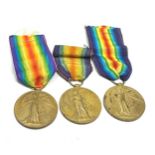 3 ww1 medals names in images 1 erased un-named