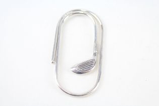 Vintage Stamped .925 Sterling Silver Novelty Golf Club Paperclip Bookmark (17g)