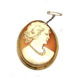 vintage 9ct gold cameo brooch weight 10.4g