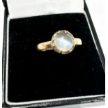 antique 9ct rose gold moonstone ring weight 1.9g