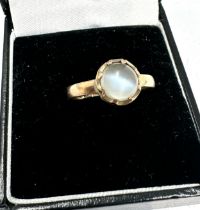 antique 9ct rose gold moonstone ring weight 1.9g