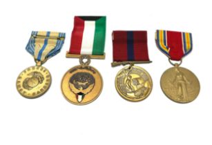 4 vintage world military medals