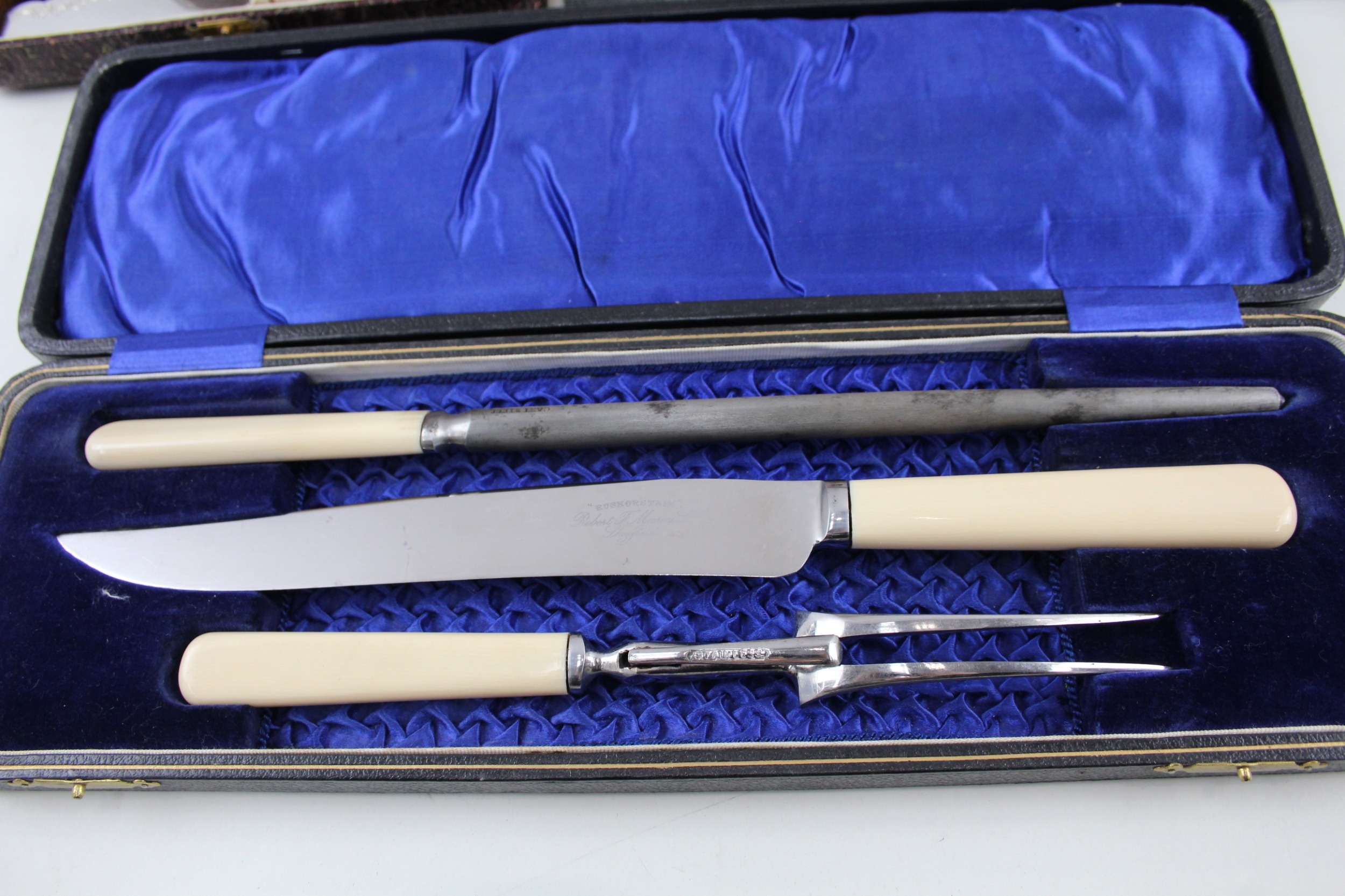 Vintage Cutlery Set EPNS Fish Cutlery Ivorine & Robert Mosley Steak Set x 3 - Image 6 of 6