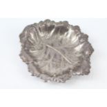 Vintage HM 1951 Birmingham Sterling Silver Leaf Form Pin / Trinket Dish (20g)