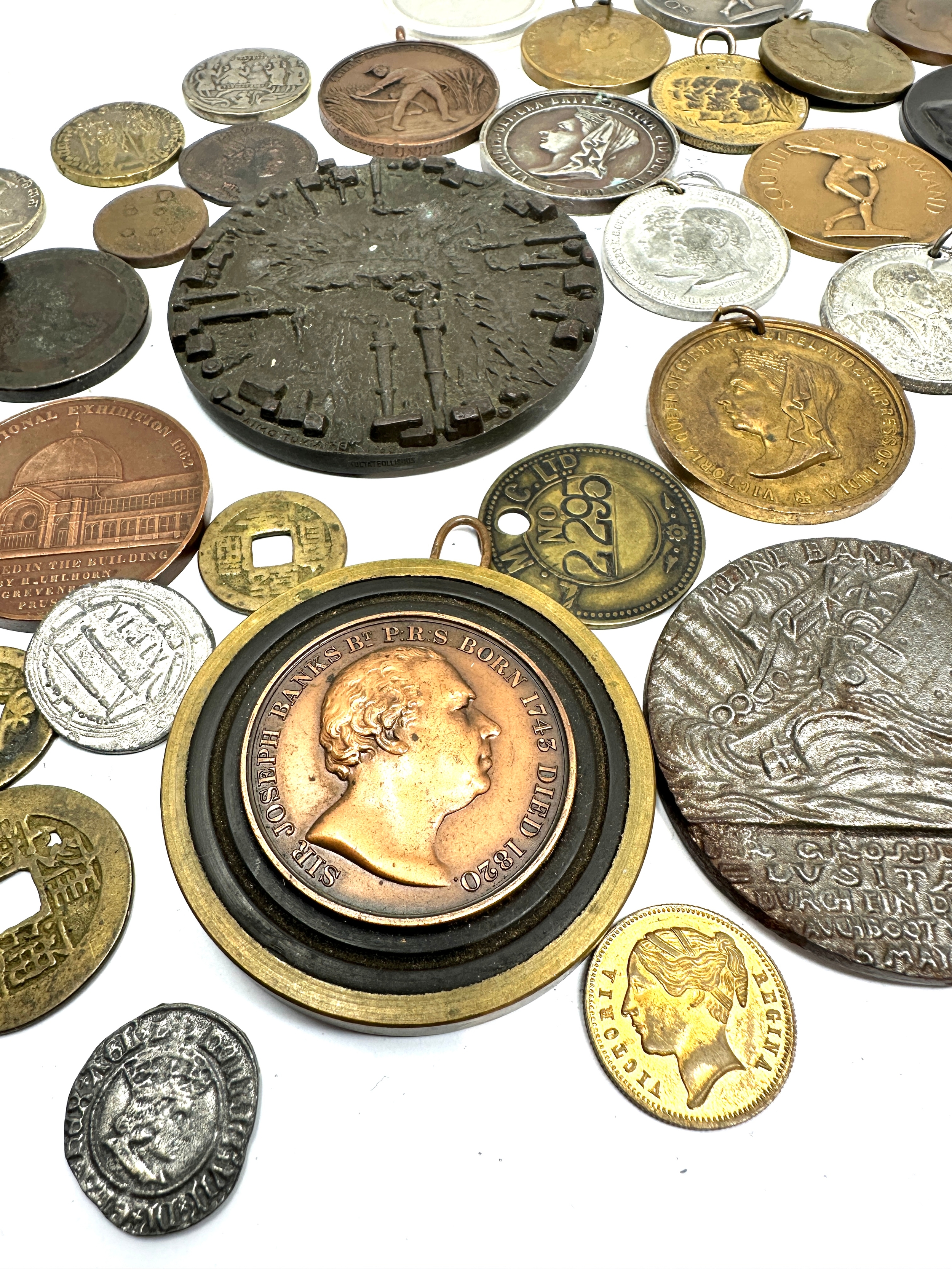 large collection of antique & later medals coins tokens etc - Image 3 of 7