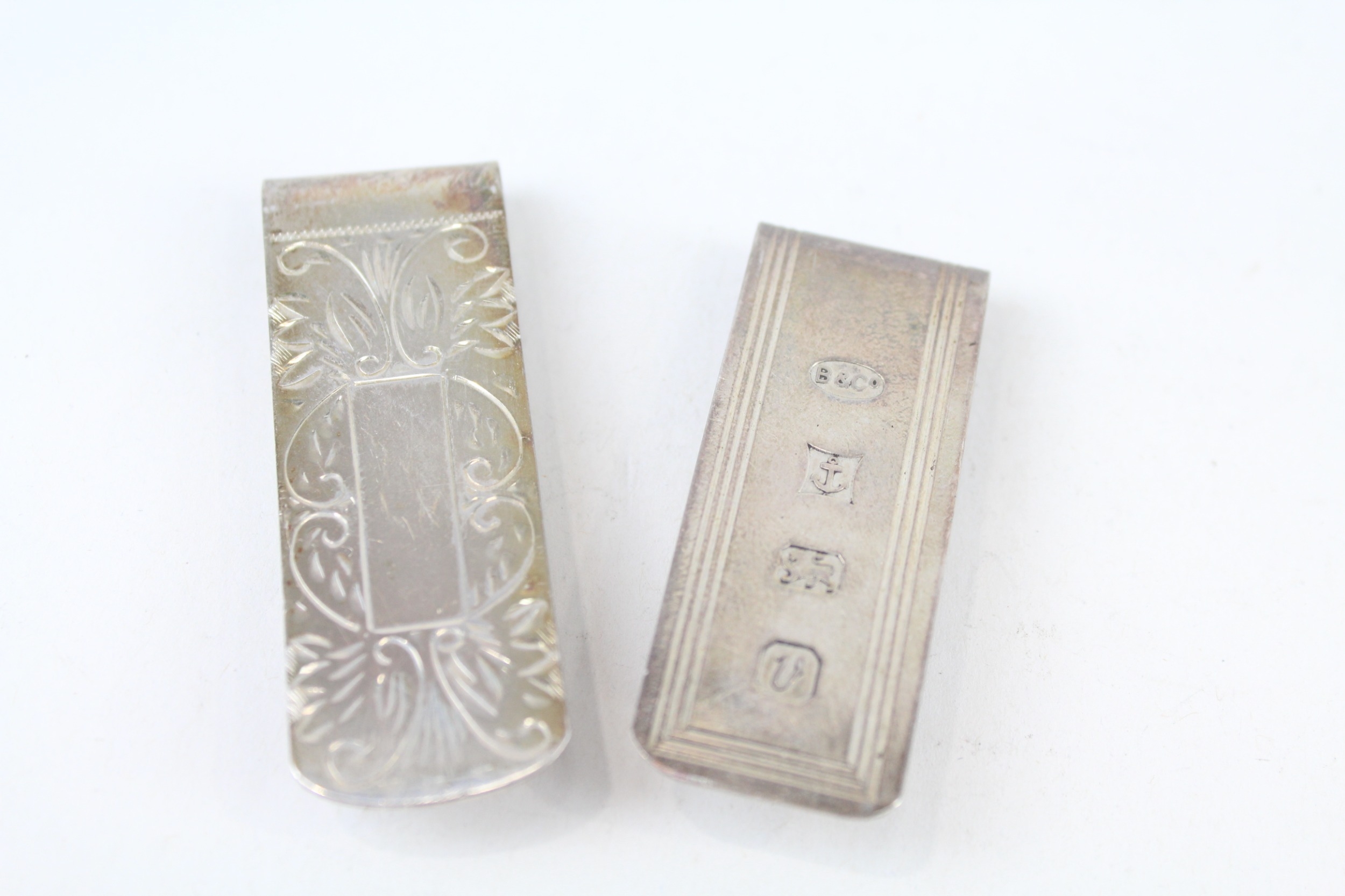 2 x .925 sterling gents money clips