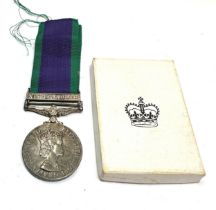 original boxed 1962 Campaign Service Medal Northern Ireland to 24070725 pte h.c.antony .LI
