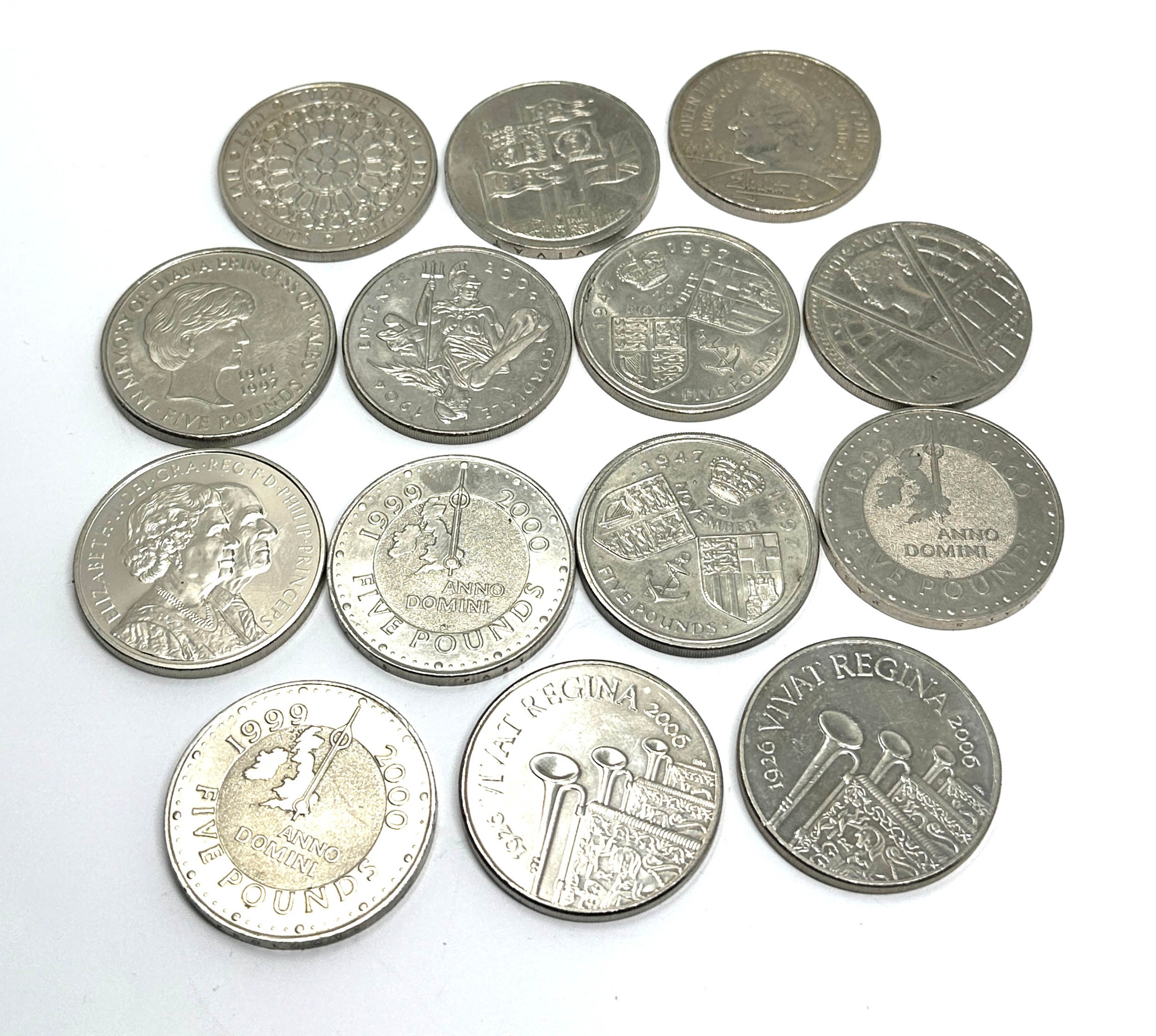 14 x £5 coins