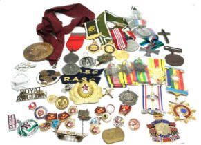 Large collection of badges medals etc