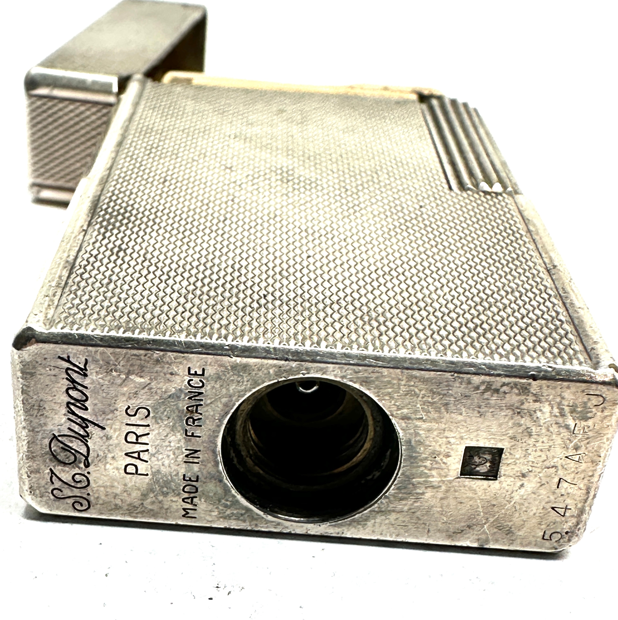 Vintage dupont silver plated cigarette lighter missing filler cap - Image 2 of 4