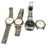 4 gemts quartz wristwatches tissot 1853 & seiko untested