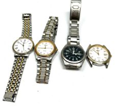 4 gemts quartz wristwatches tissot 1853 & seiko untested
