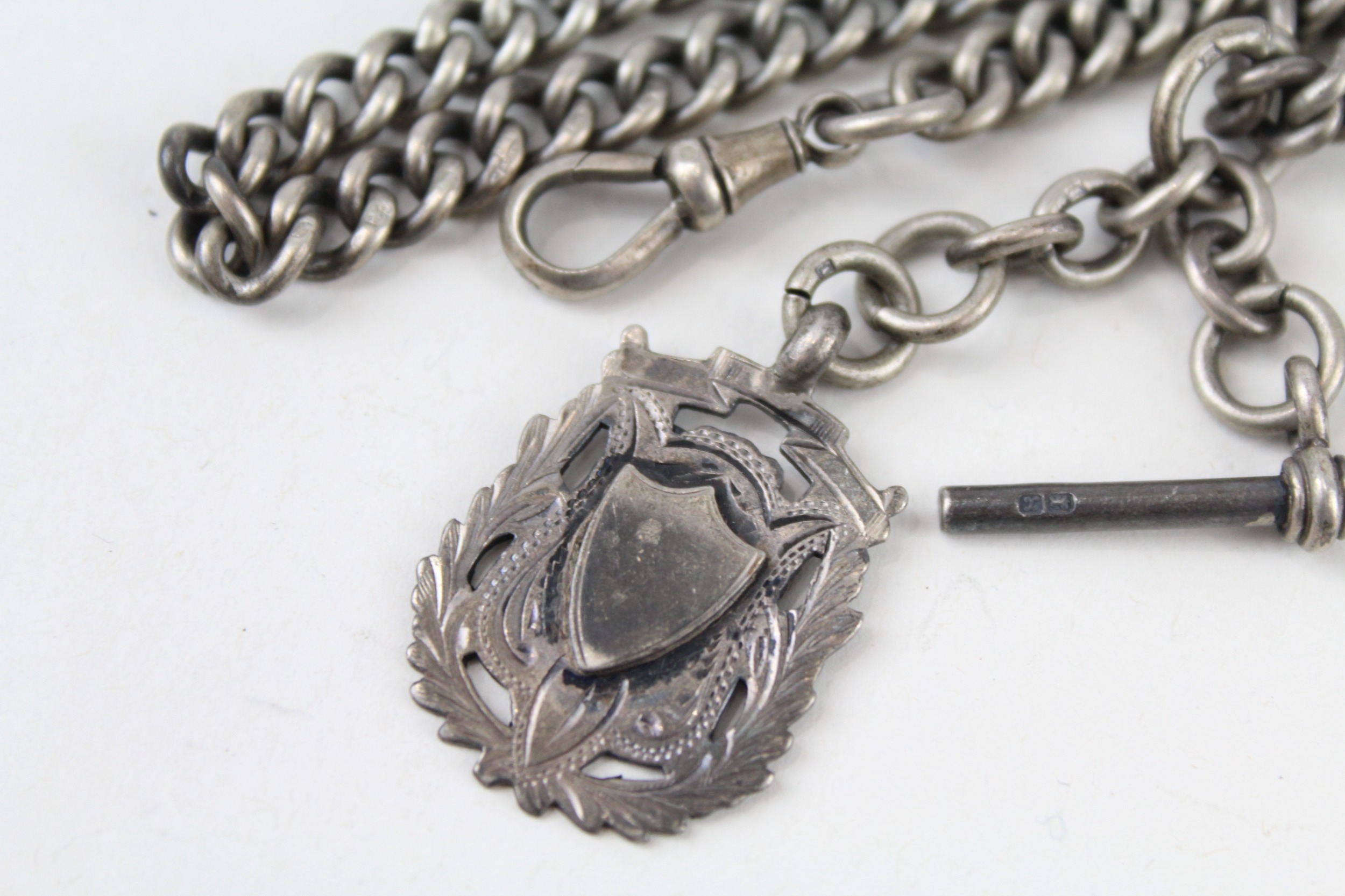 .925 sterling fob w/ albert - Image 2 of 5
