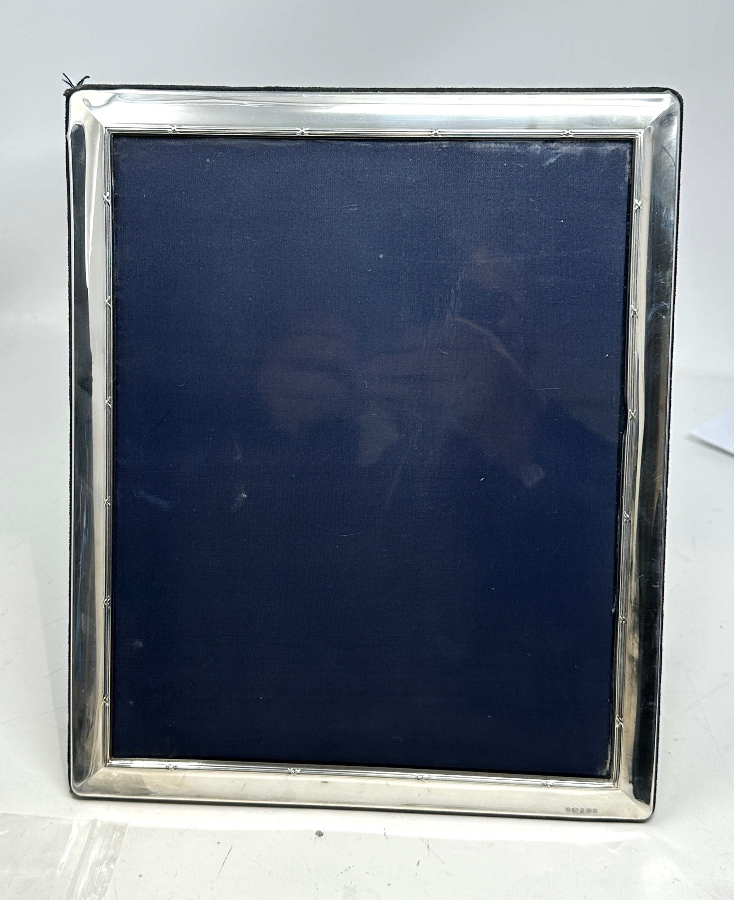 Vintage large silver picture frame measures approx 29.5cm by 24cm