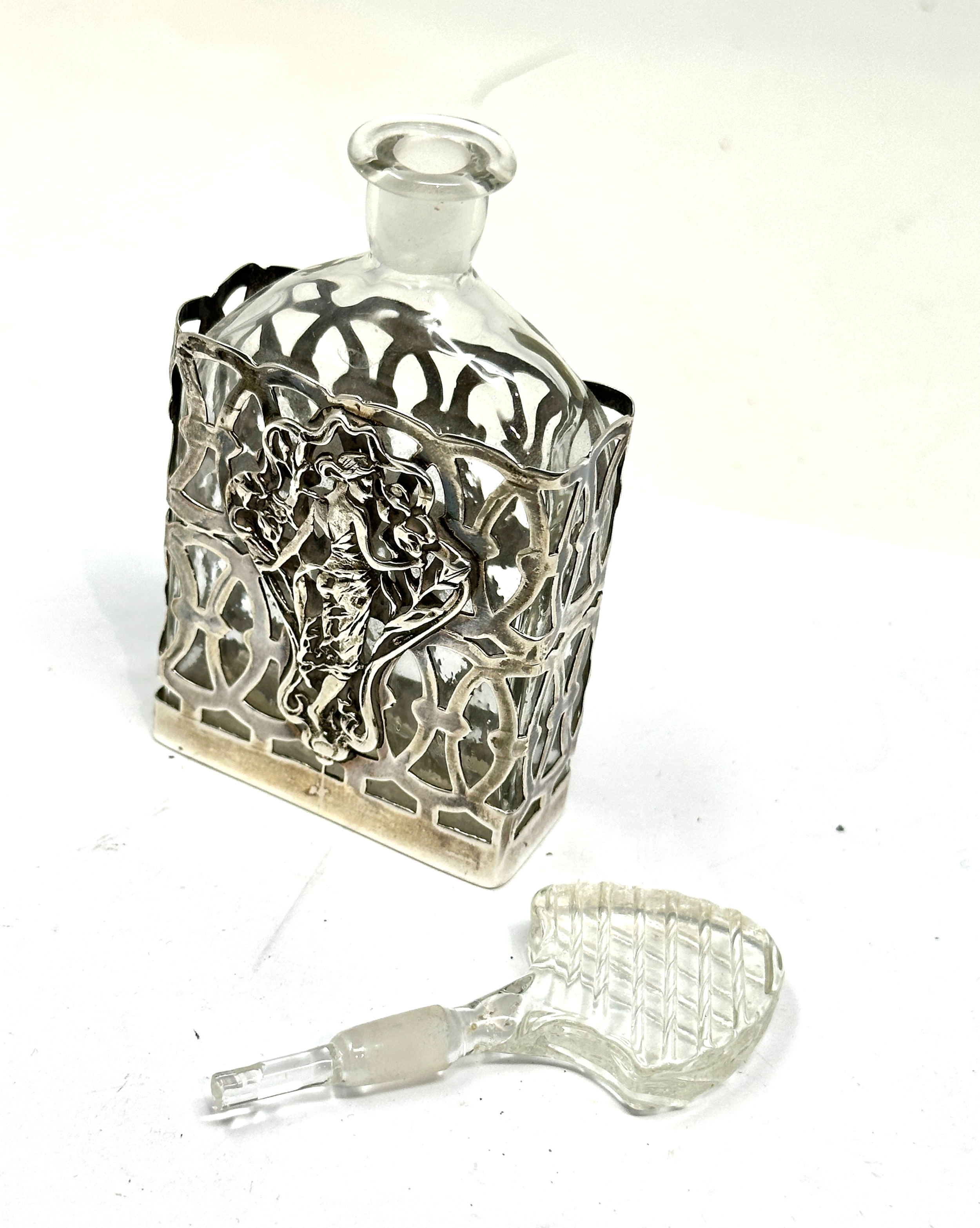 silver perfume bottle London silver hallmarks measures approx height 13cm - Image 3 of 5