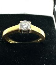 18ct gold diamond solitaire ring 0.25ct diamond weight 3.9g