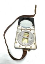 Vintage Silva marching compass and leather strap made in Sweden
