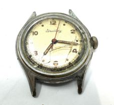 Rre Early 1940s military style Breitling wristwatch red sweep seconds hand. Case reference 122. A