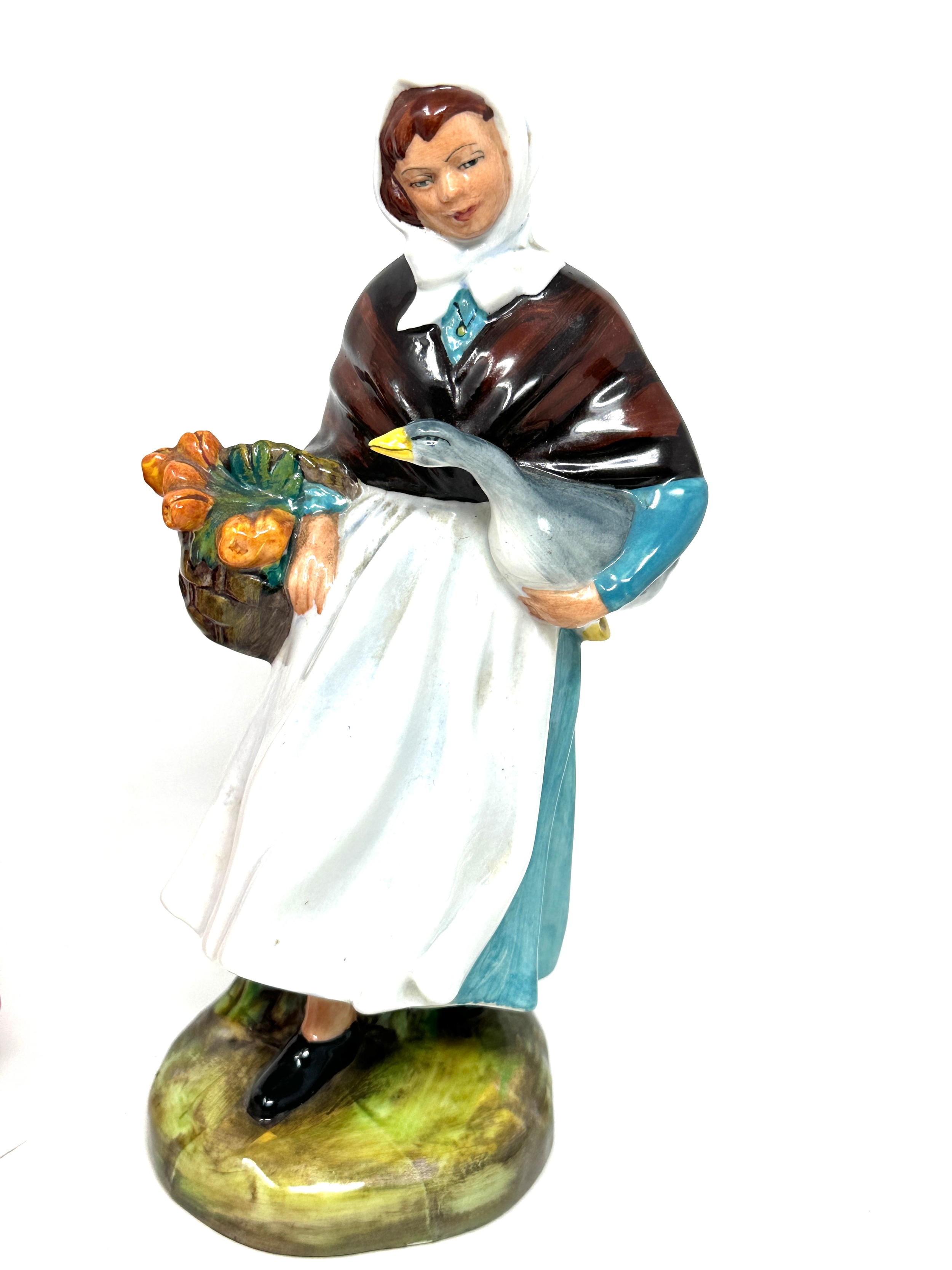 3 vintage royal doulton figures inc country lass hn1991 denise hn2273 & tantolettes hn1362 crack - Image 2 of 7