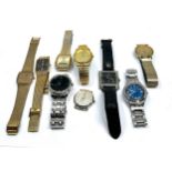 Selection of vintage & later gents wrist watches all untested