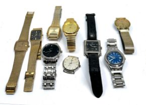 Selection of vintage & later gents wrist watches all untested