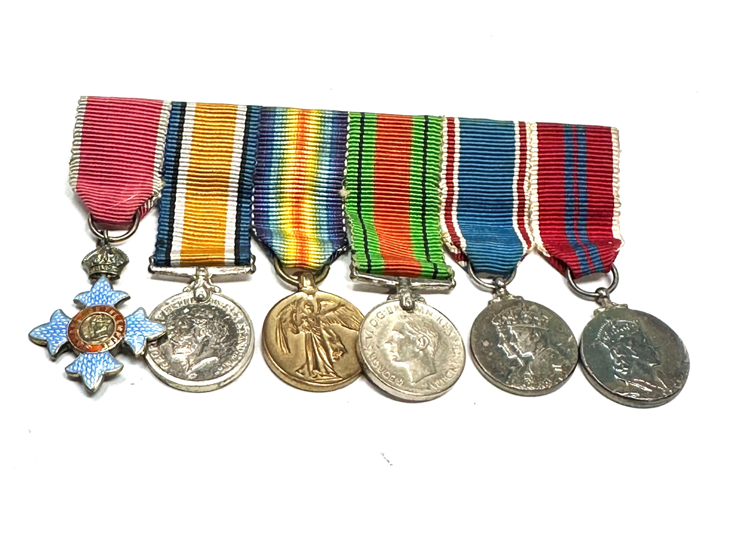 Original military obe miniature medal group