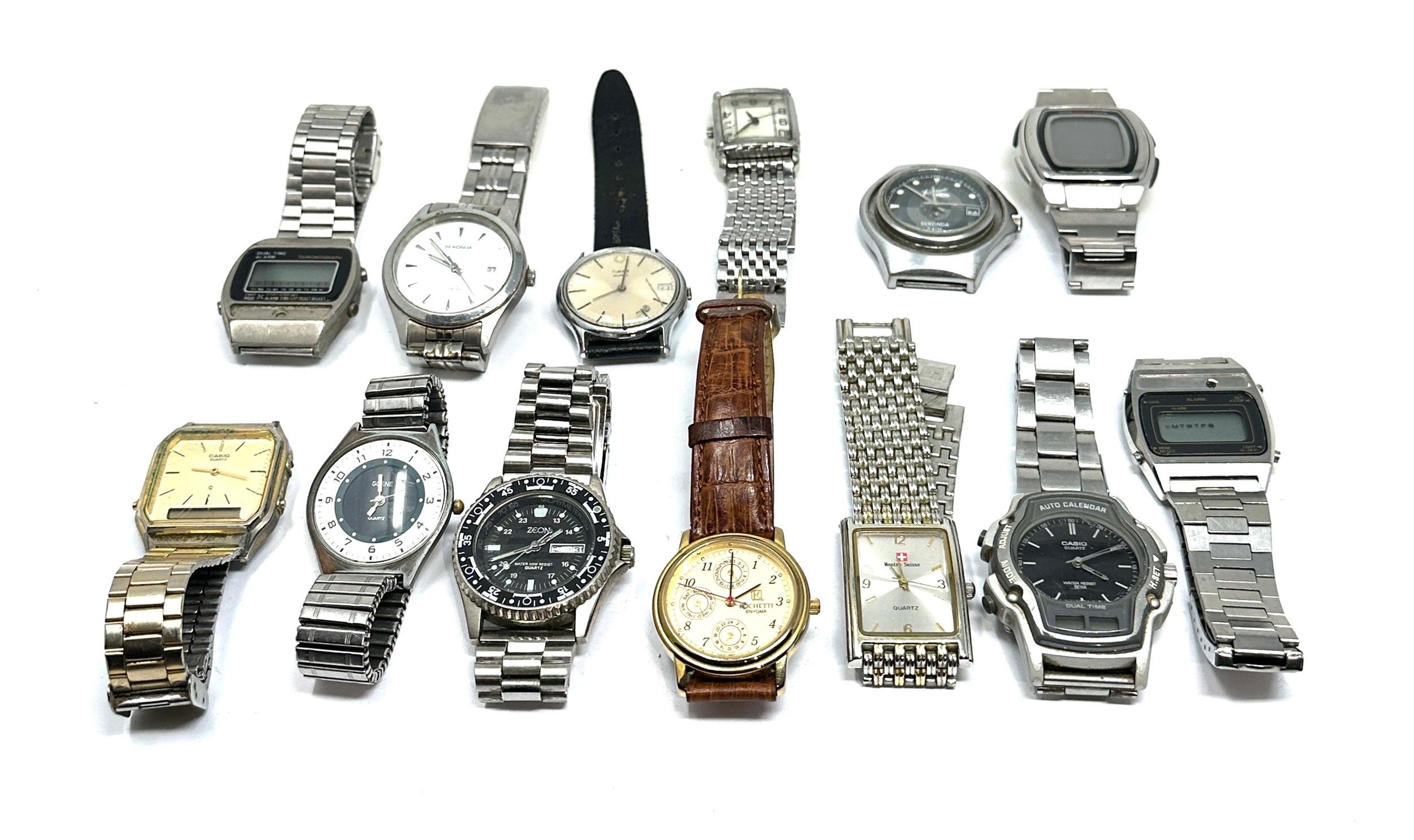 Selection of vintage & later gents wrist watches all untested