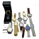 Selection of vintage & later gents wristwatches all untested