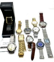 Selection of vintage & later gents wristwatches all untested