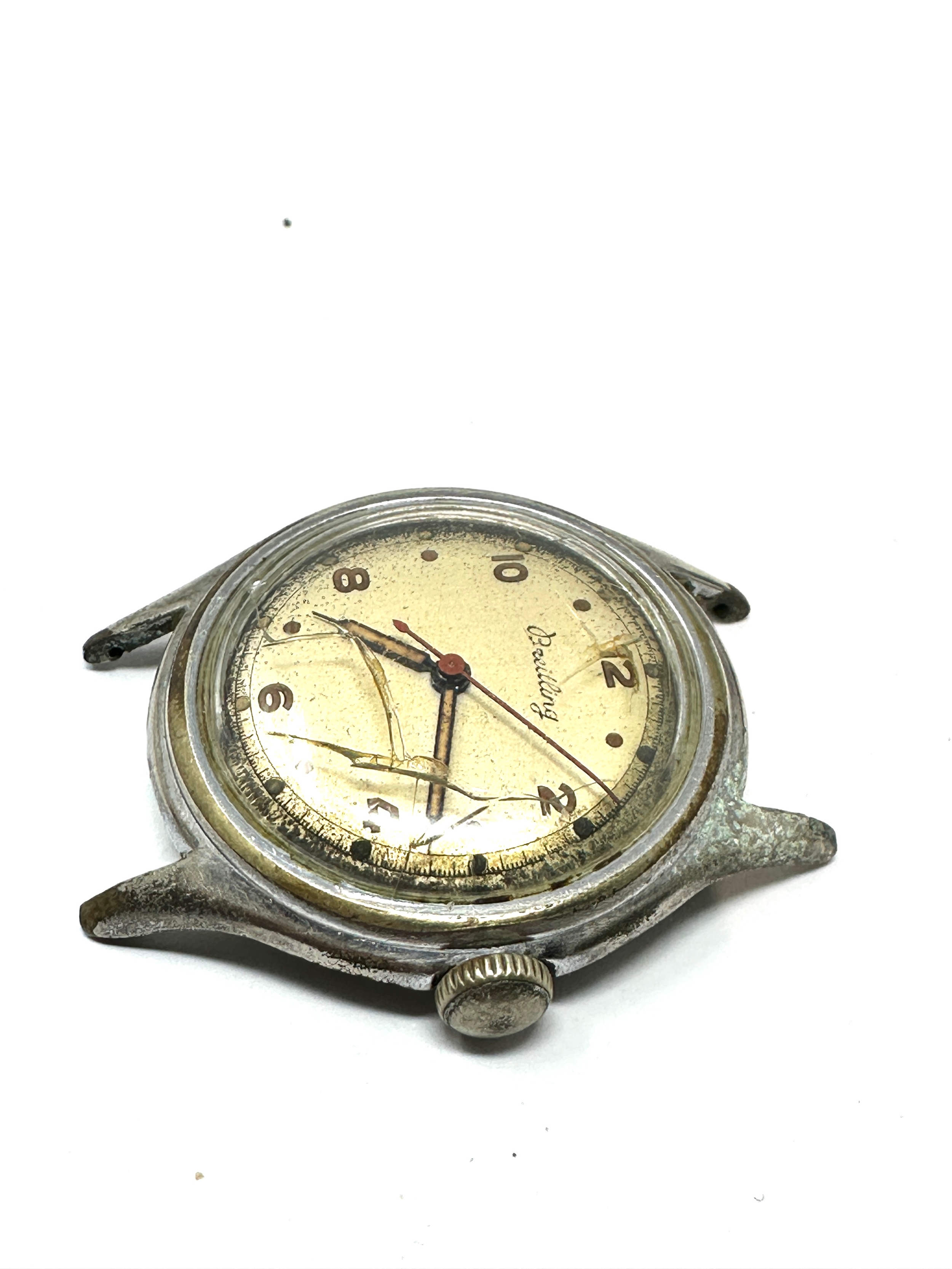 Rre Early 1940s military style Breitling wristwatch red sweep seconds hand. Case reference 122. A - Image 2 of 5