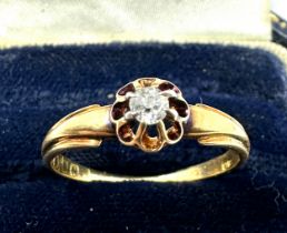 antique 18ct gold diamond ring weight 2.3g