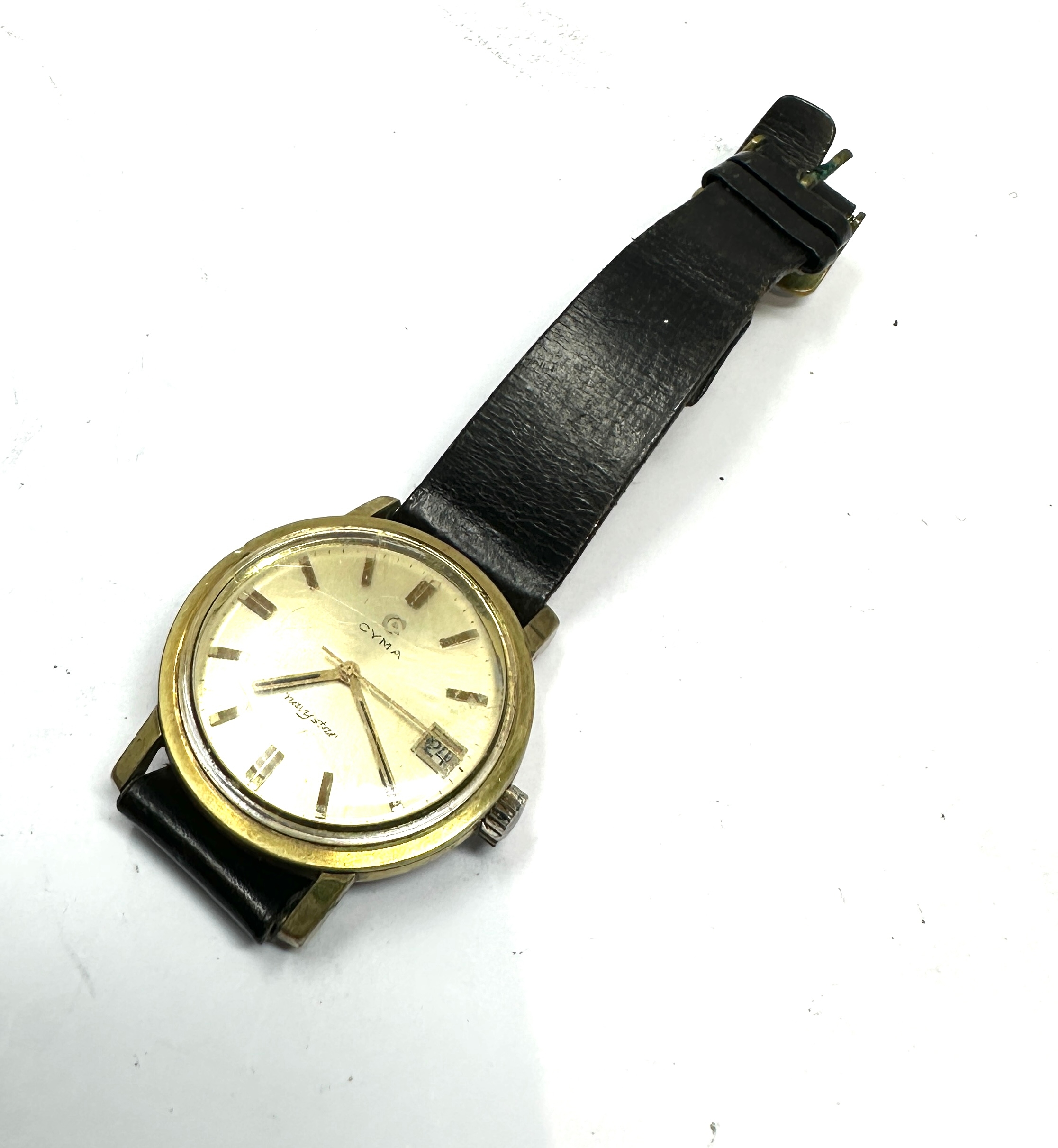 Vintage Cyma navystar gents wristwatch the watch is ticking - Image 4 of 4