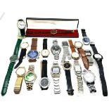 Selection of vintage & later gents wristwatches all untested