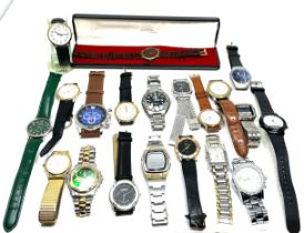 Selection of vintage & later gents wristwatches all untested