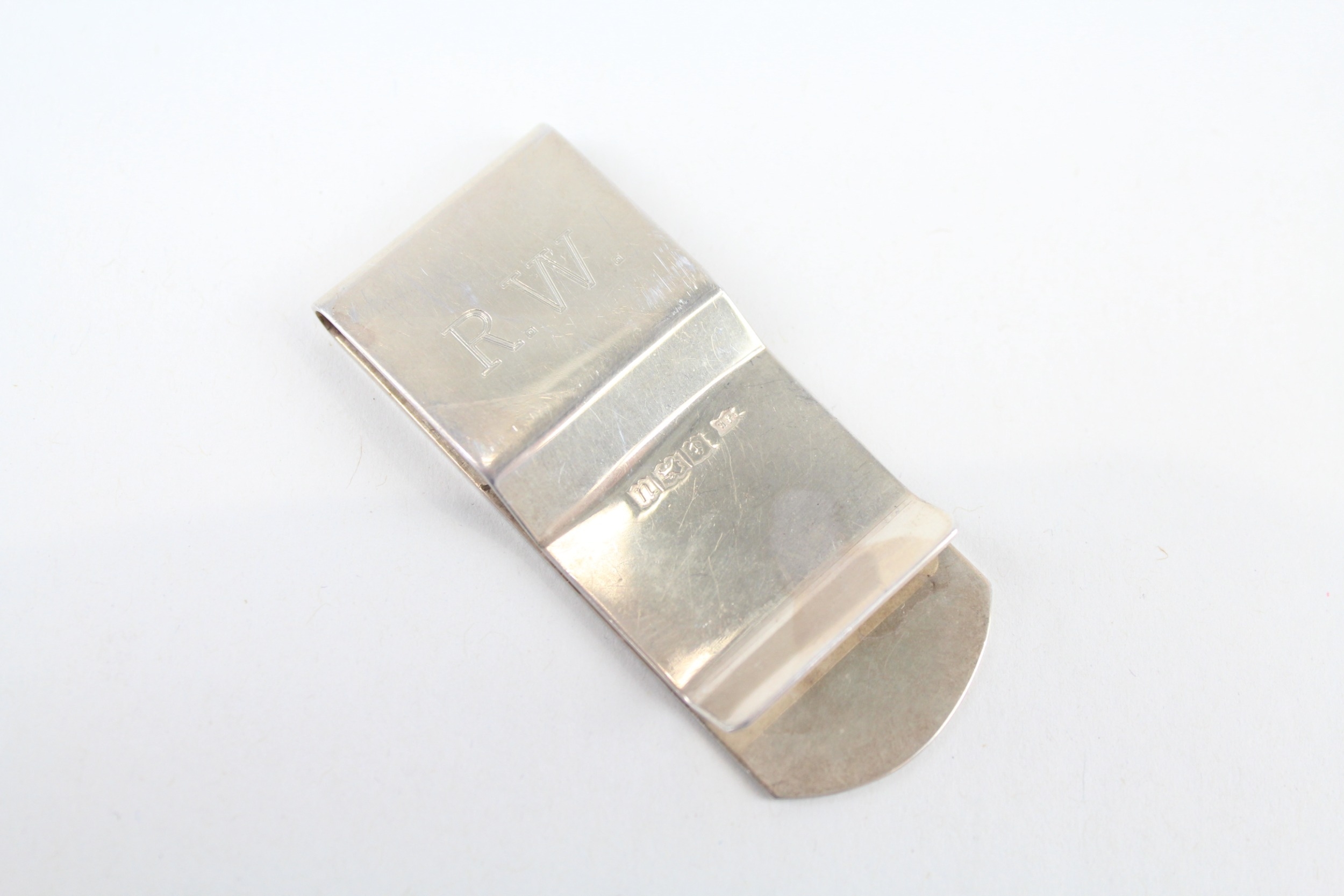 vintage gents .925 sterling engine turned money clip - Image 4 of 4