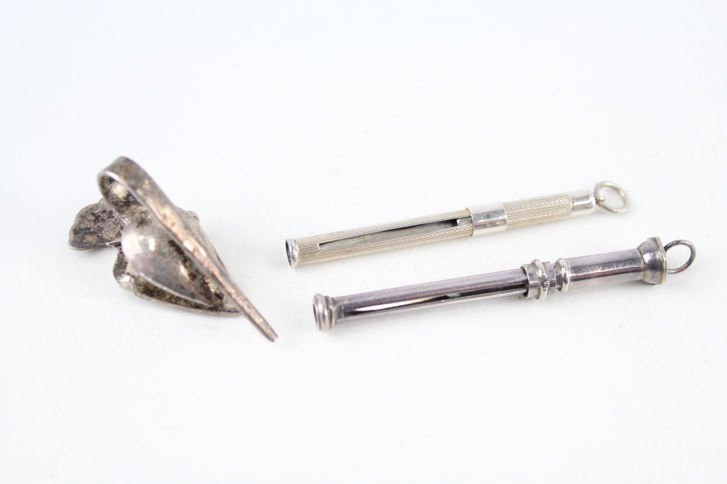 3 x .925 sterling napkin clip & toothpicks - Image 5 of 5